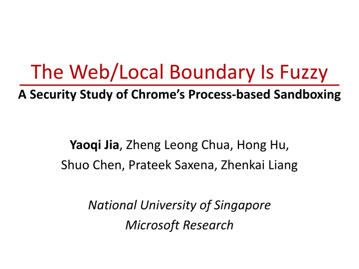 the web local boundary is fuzzy a security study