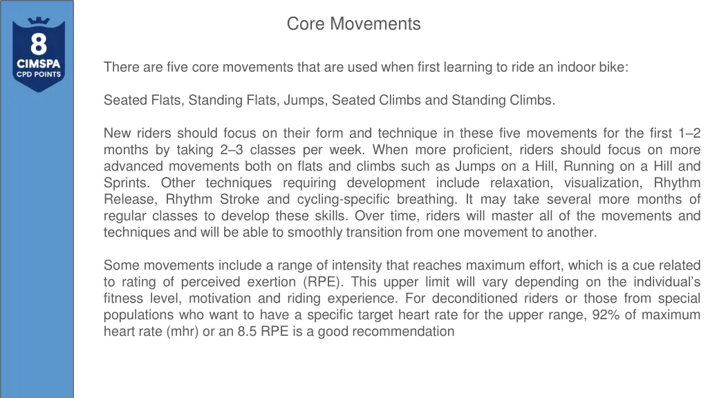 core movements