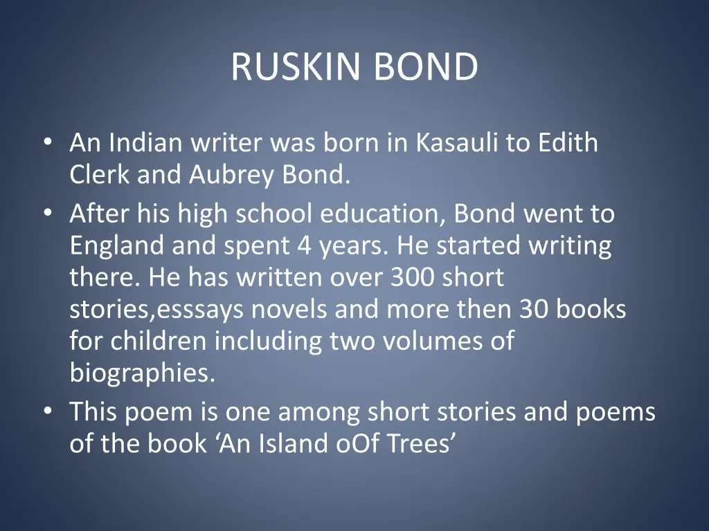 ruskin bond