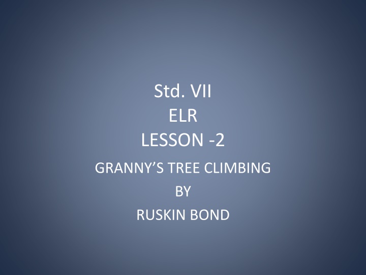 std vii elr lesson 2