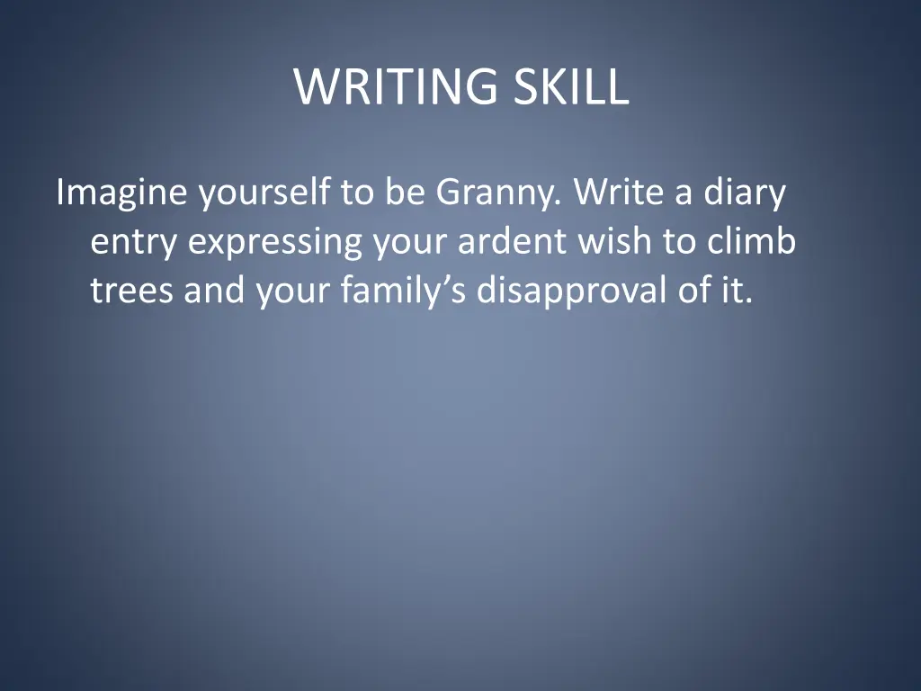 writing skill