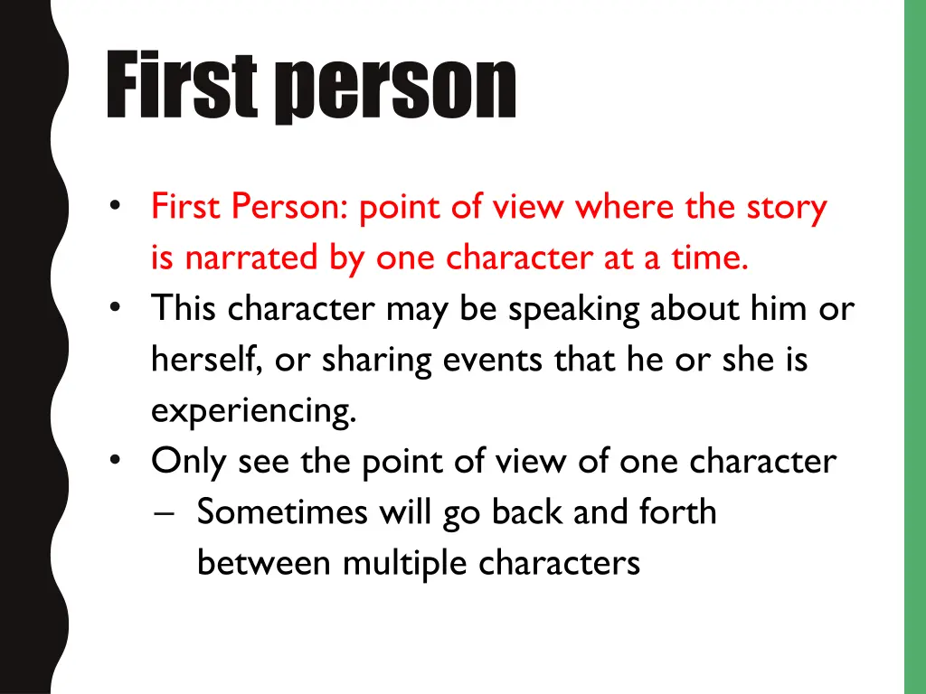 first person