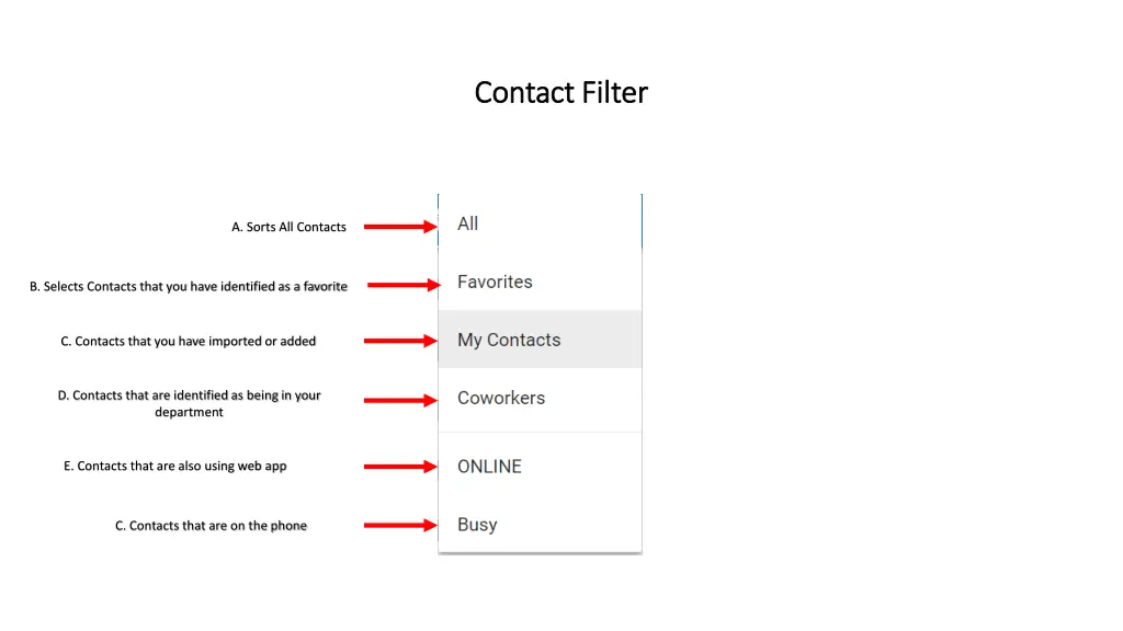 contact filter contact filter