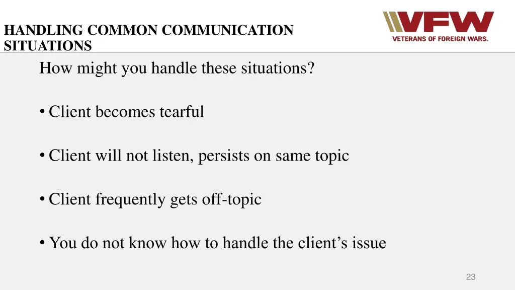 handling common communication situations