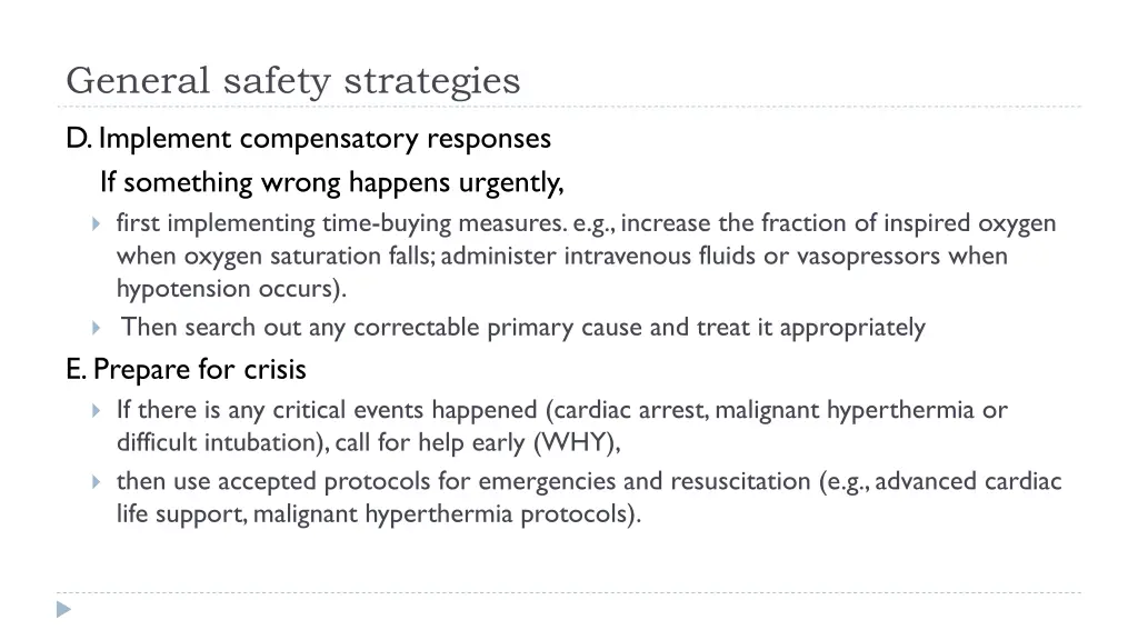 general safety strategies