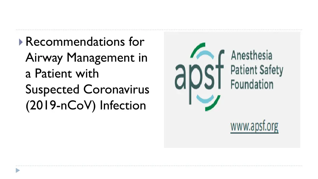 recommendations for airway management