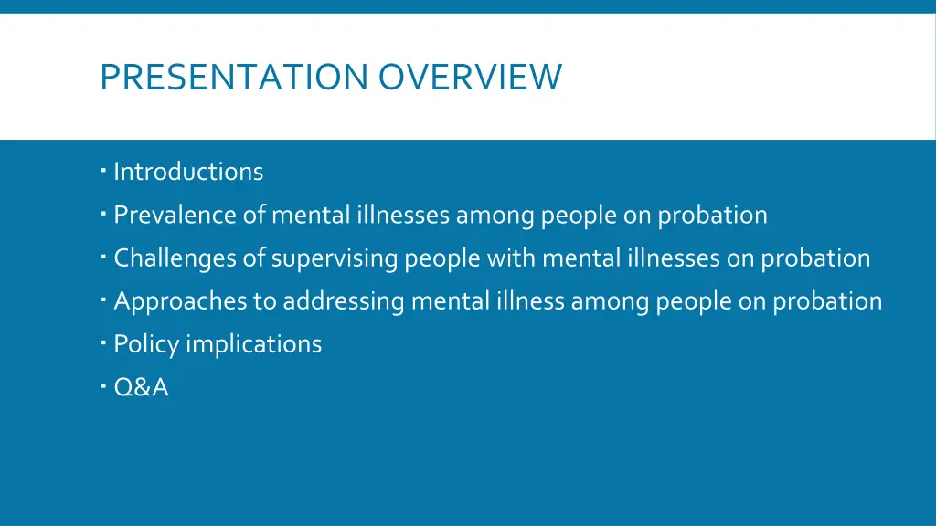 presentation overview