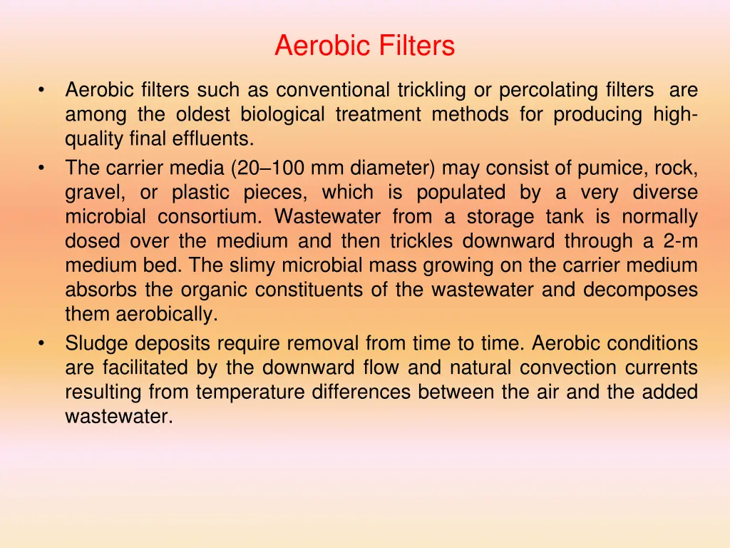 aerobic filters