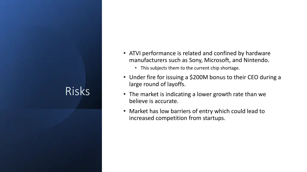 atvi performance is related and confined