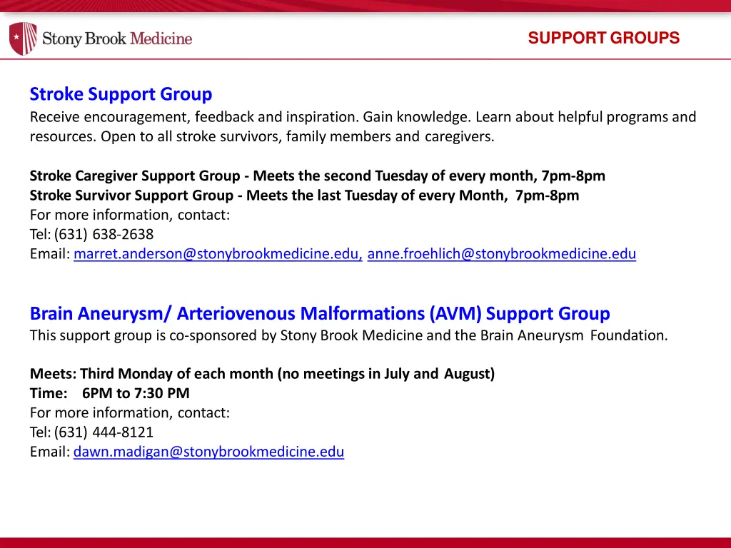 support groups