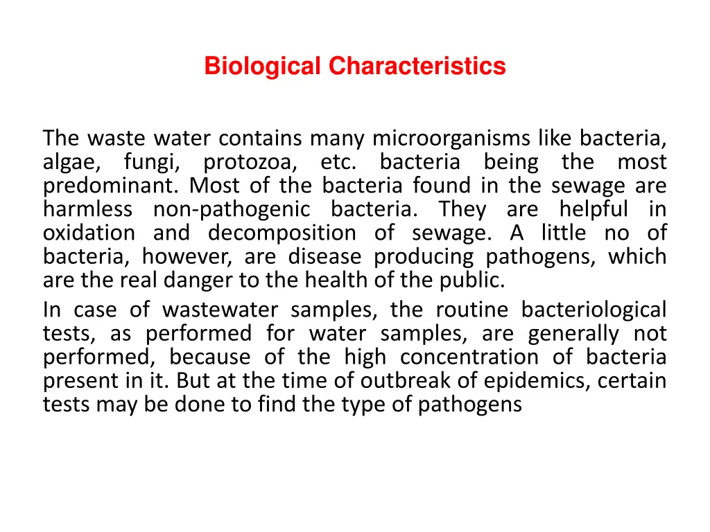 biological characteristics