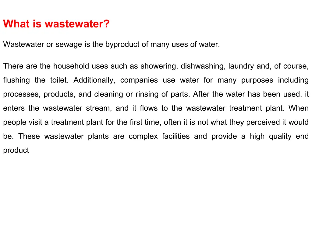 what is wastewater