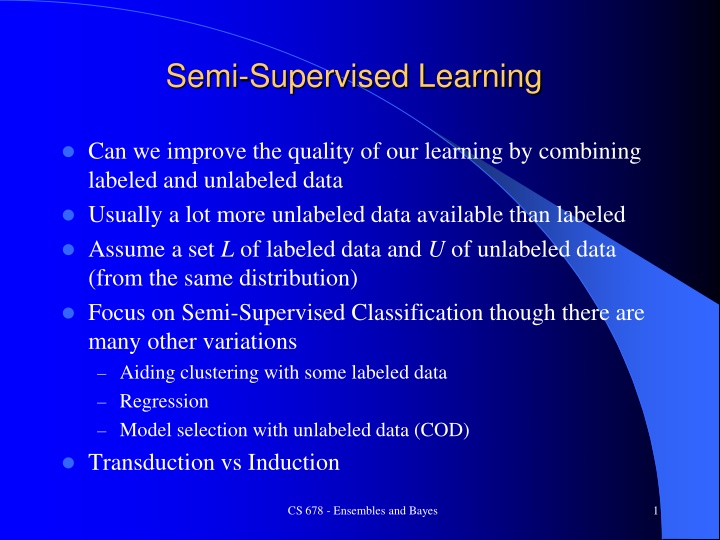 semi supervised learning