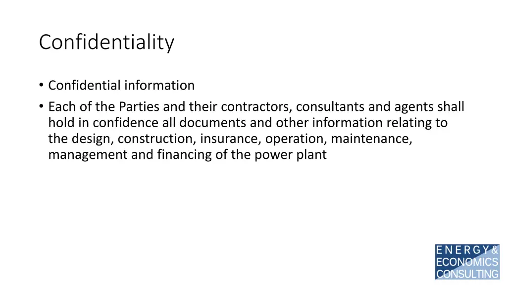 confidentiality