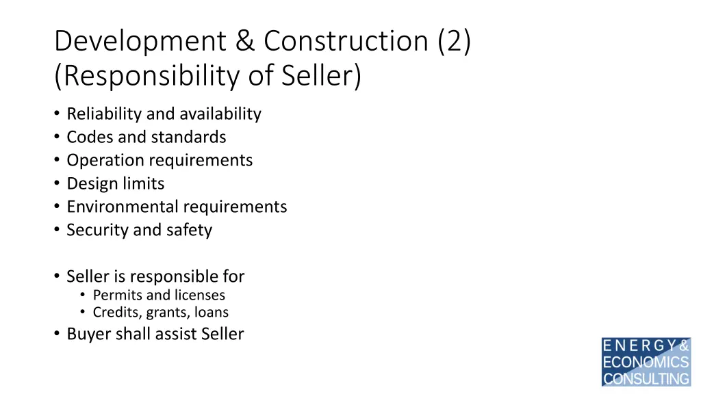 development construction 2 responsibility