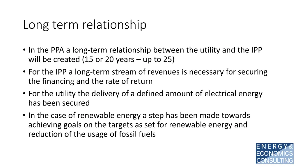 long term relationship