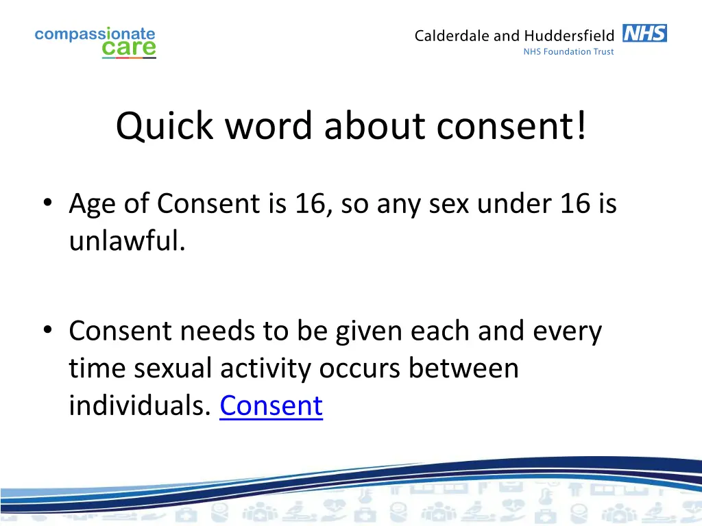 quick word about consent