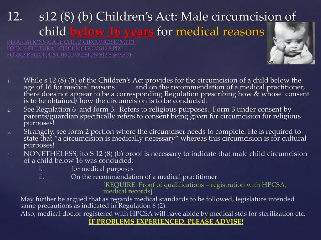 12 s12 8 b children s act male circumcision