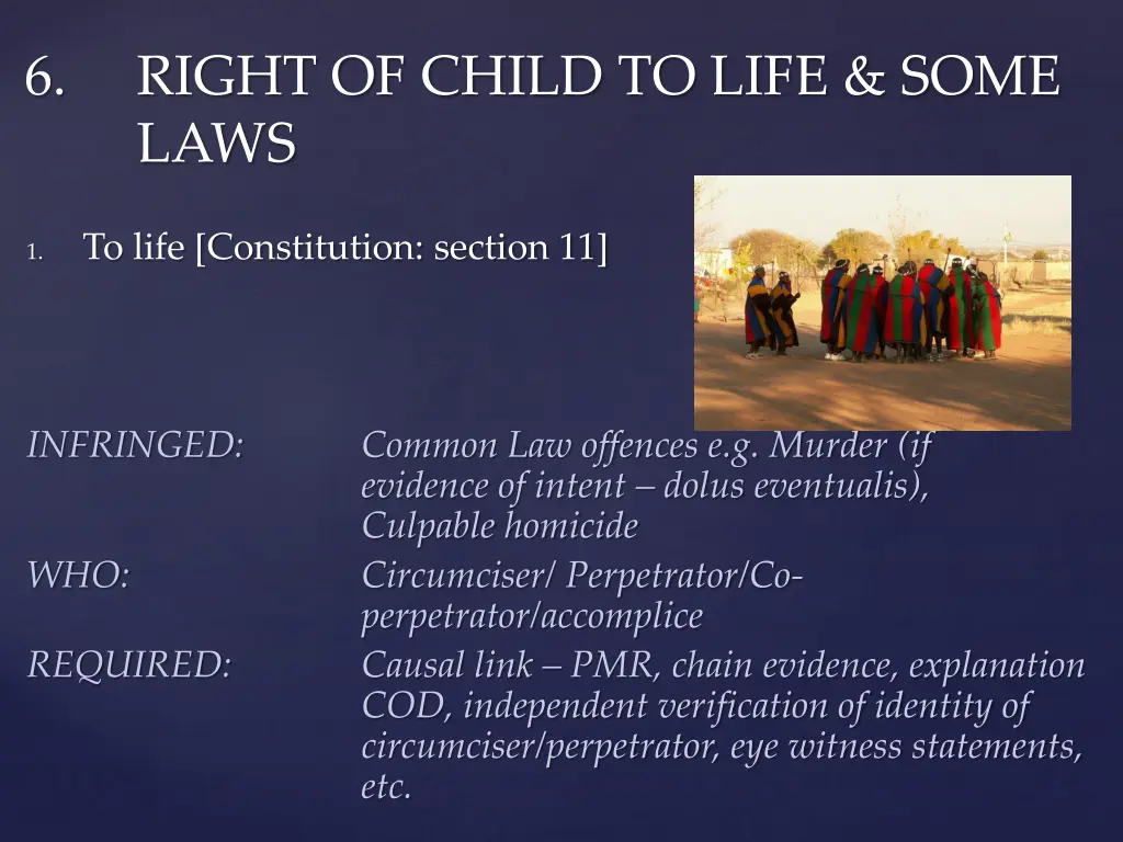 6 right of child to life some laws