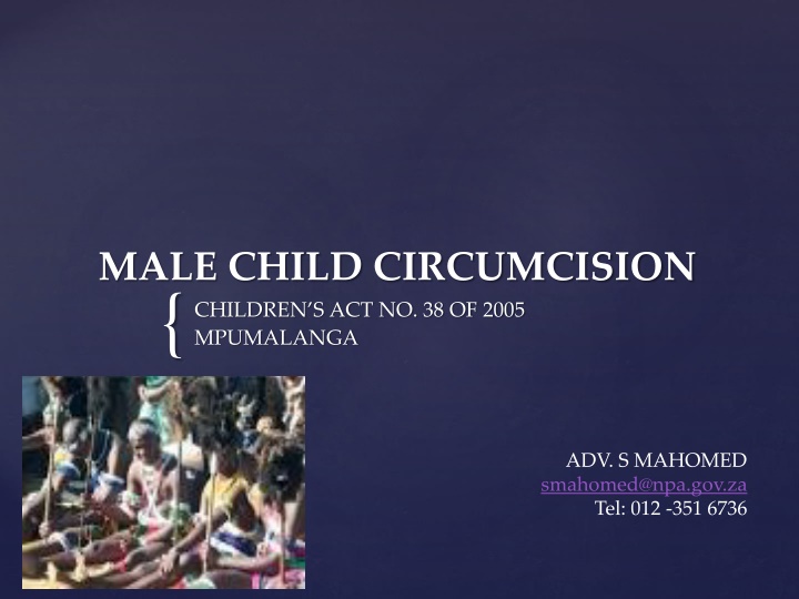 male child circumcision children