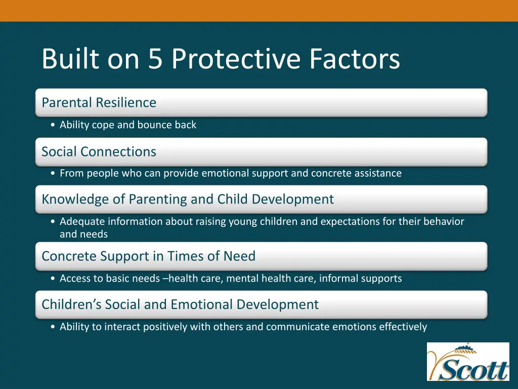 built on 5 protective factors