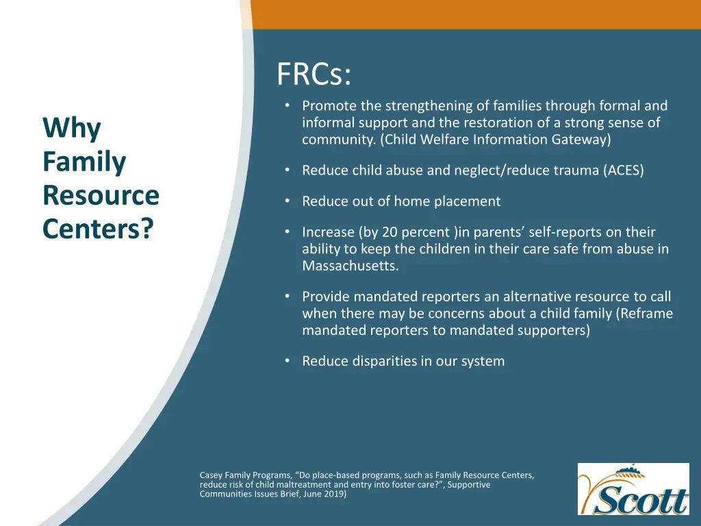 frcs promote the strengthening of families