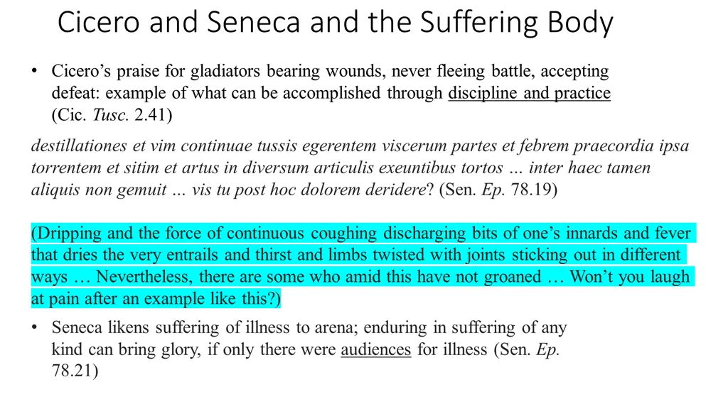 cicero and seneca and the suffering body