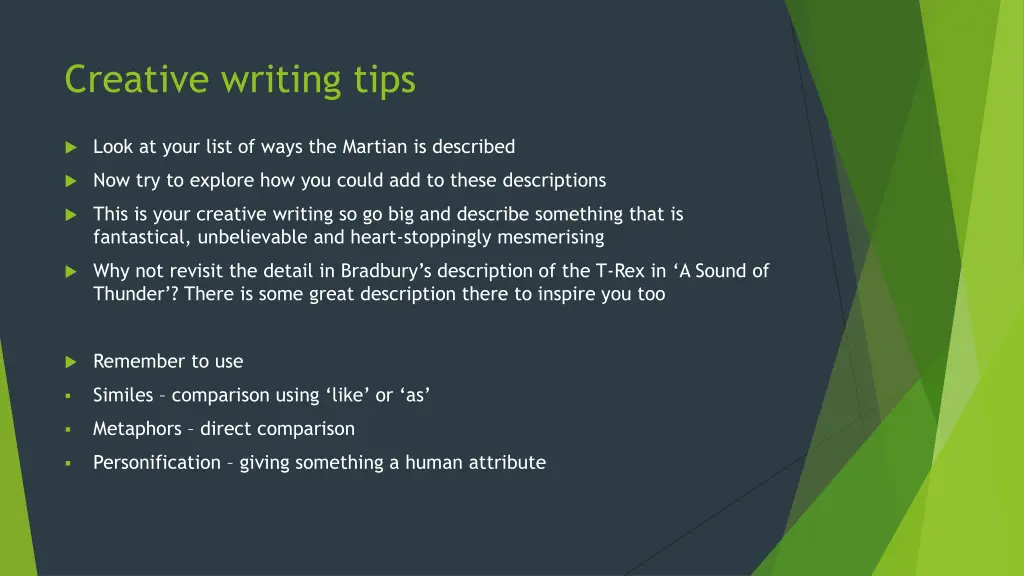 creative writing tips