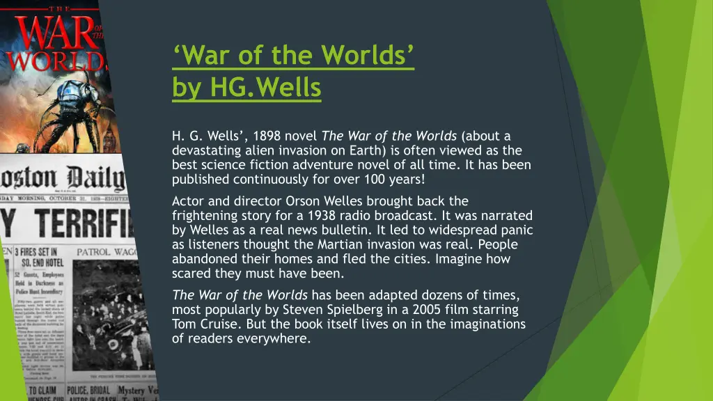 war of the worlds by hg wells