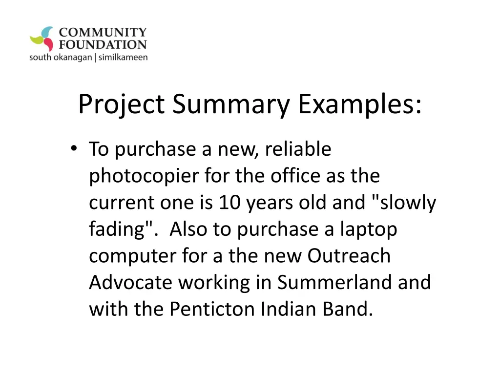 project summary examples 19