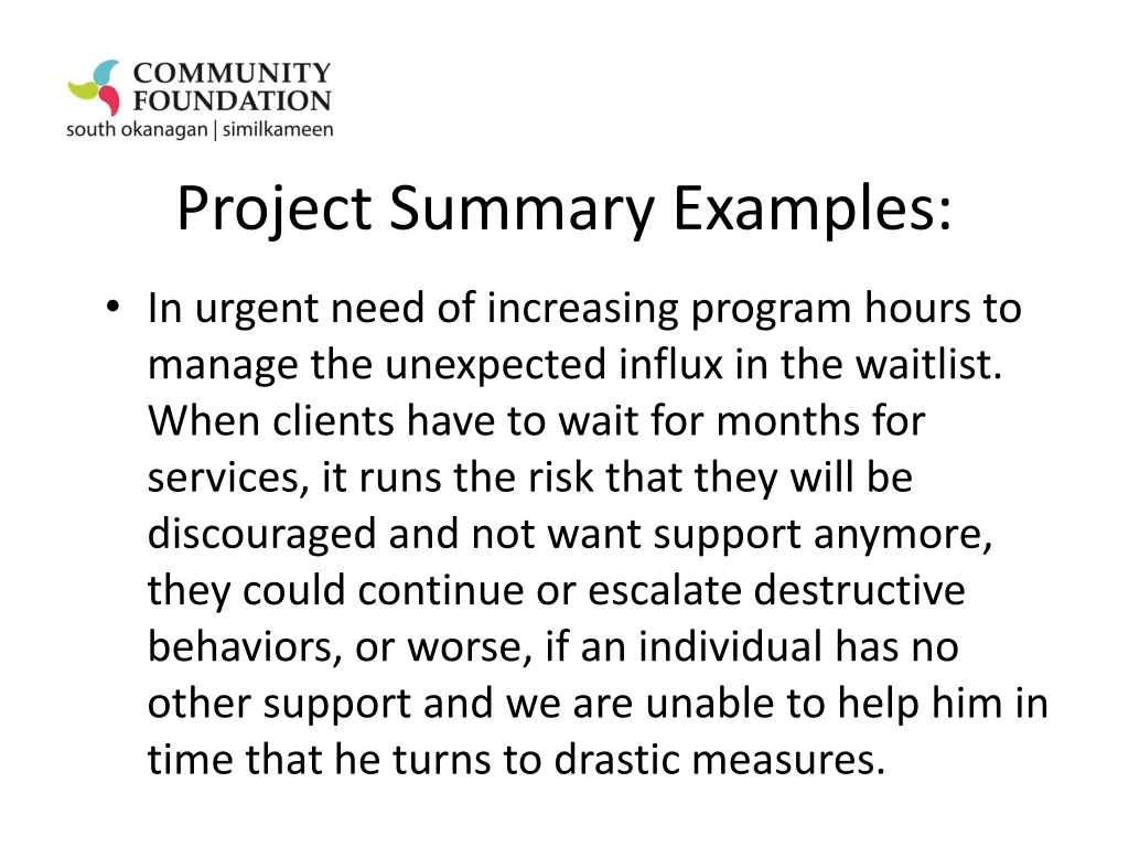 project summary examples 25