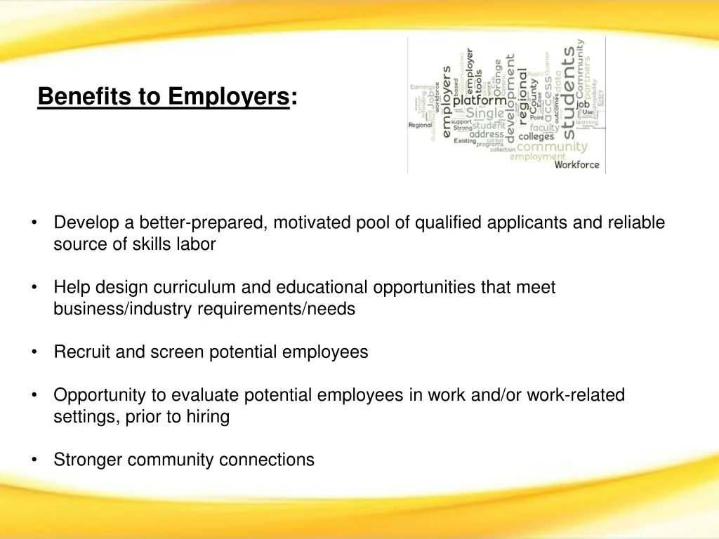 benefits to employers