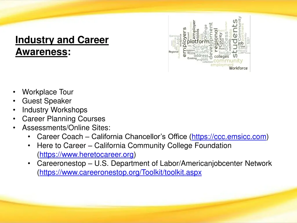 industry and career awareness