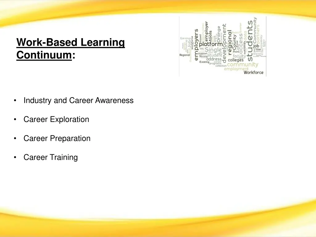 work based learning continuum