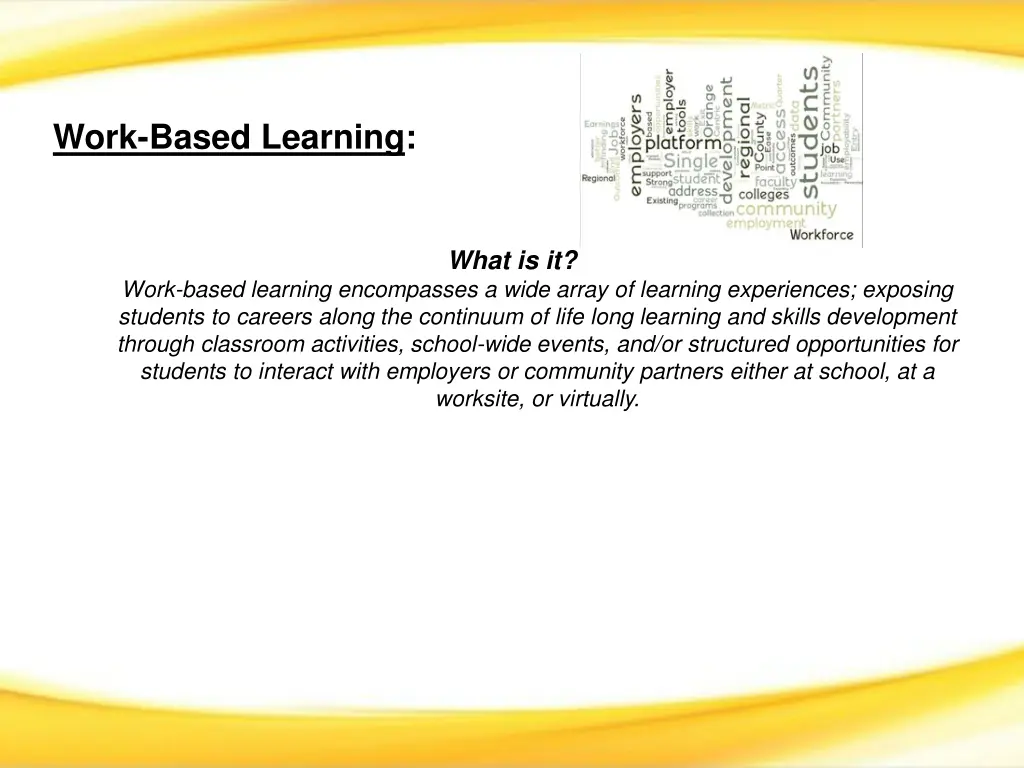 work based learning