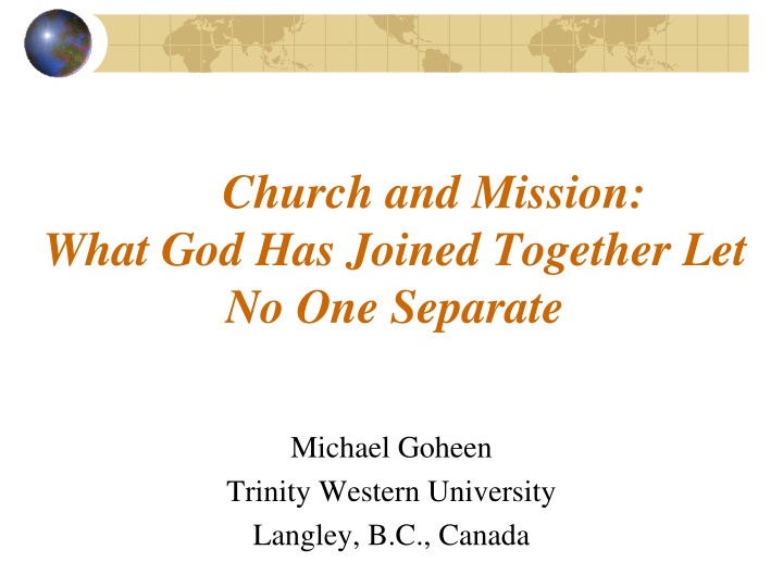 church and mission what god has joined together