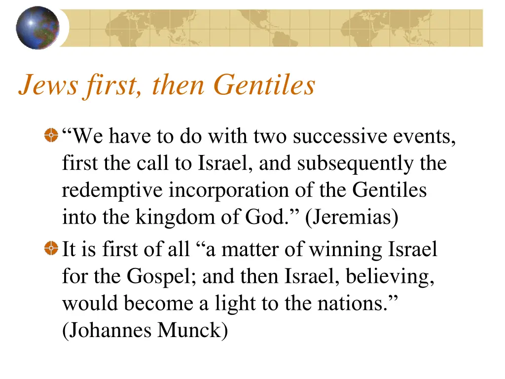 jews first then gentiles