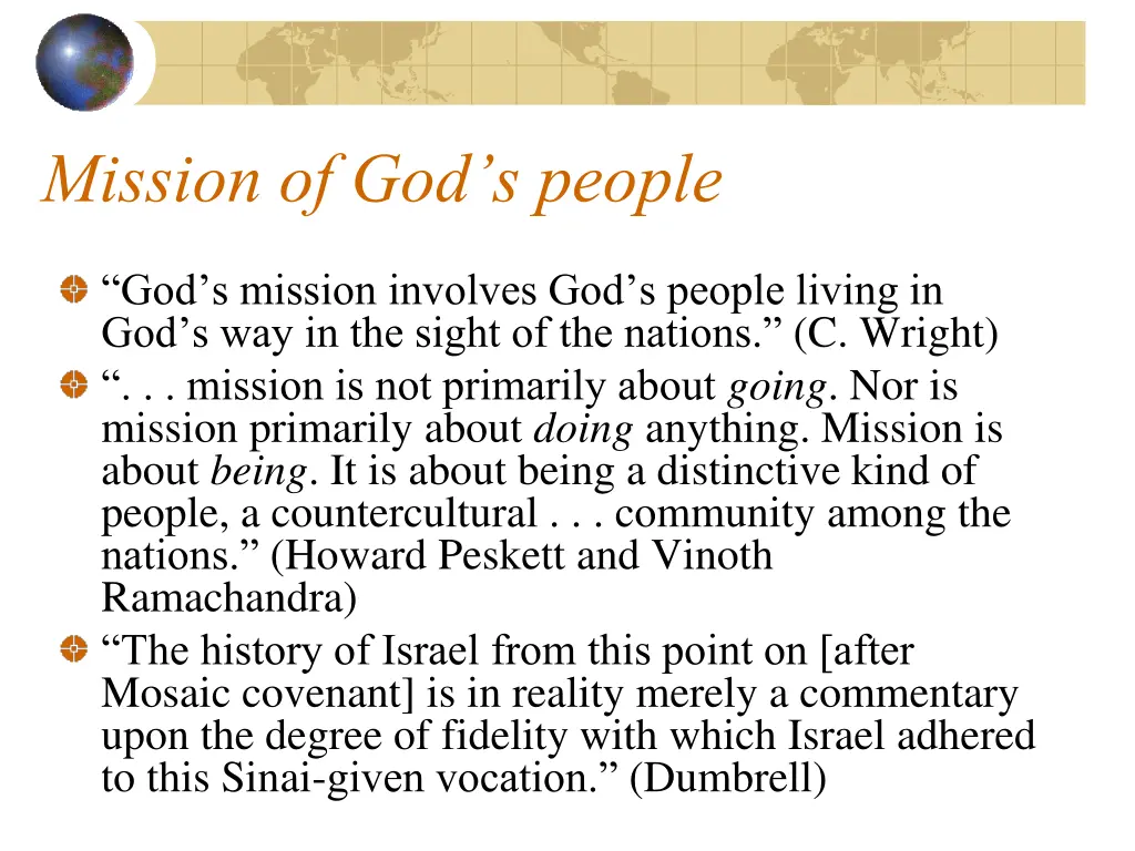 mission of god s people