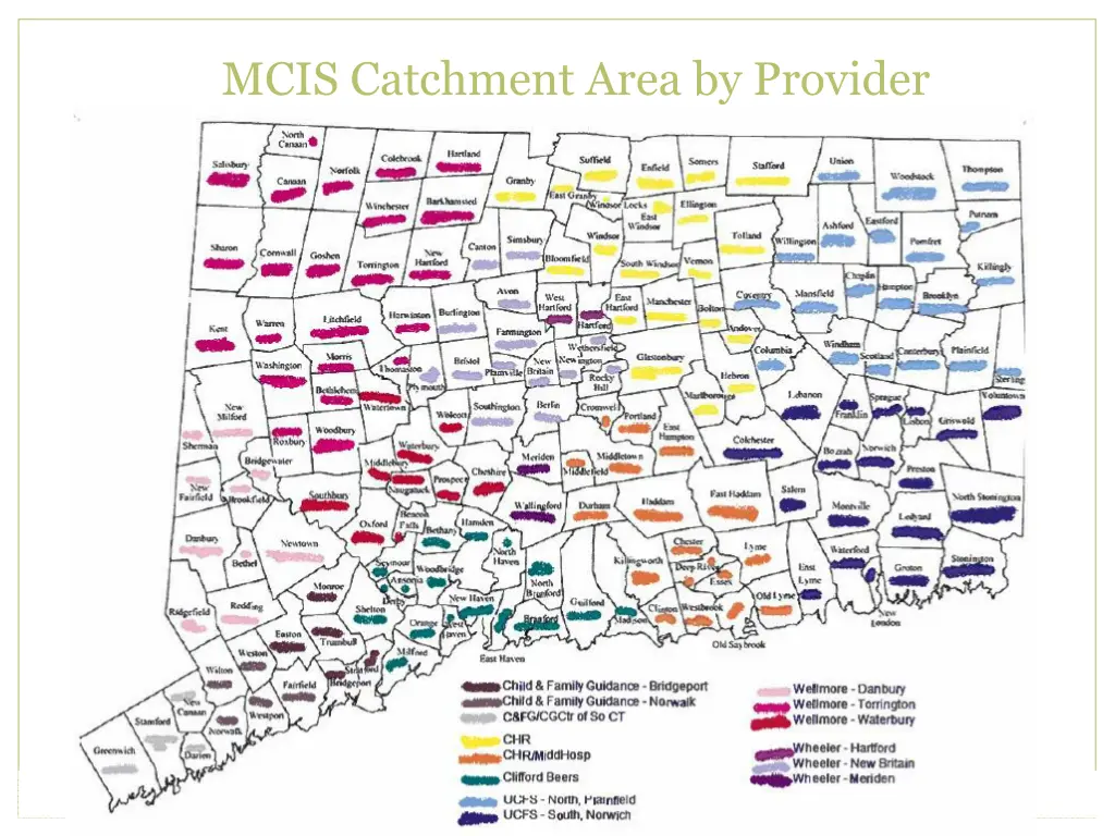 mcis catchment area by provider