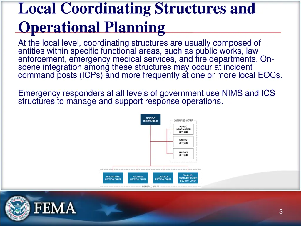 local coordinating structures and operational