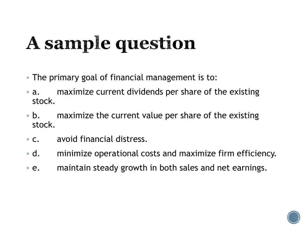 a sample question