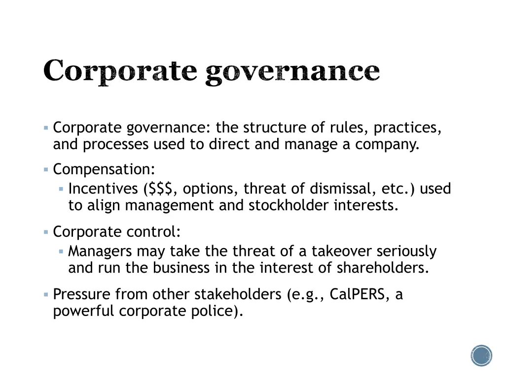 corporate governance