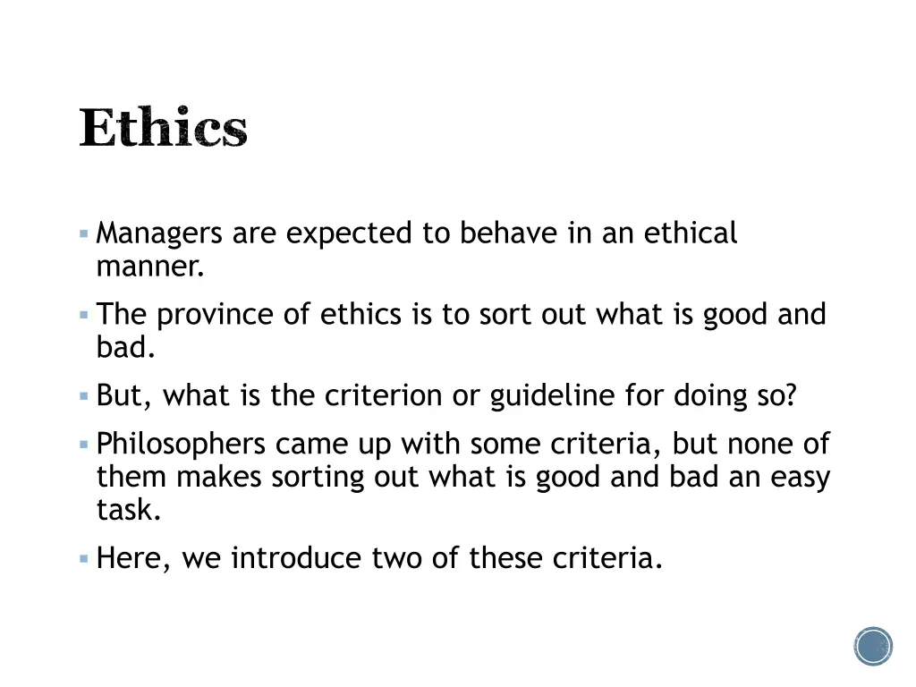 ethics