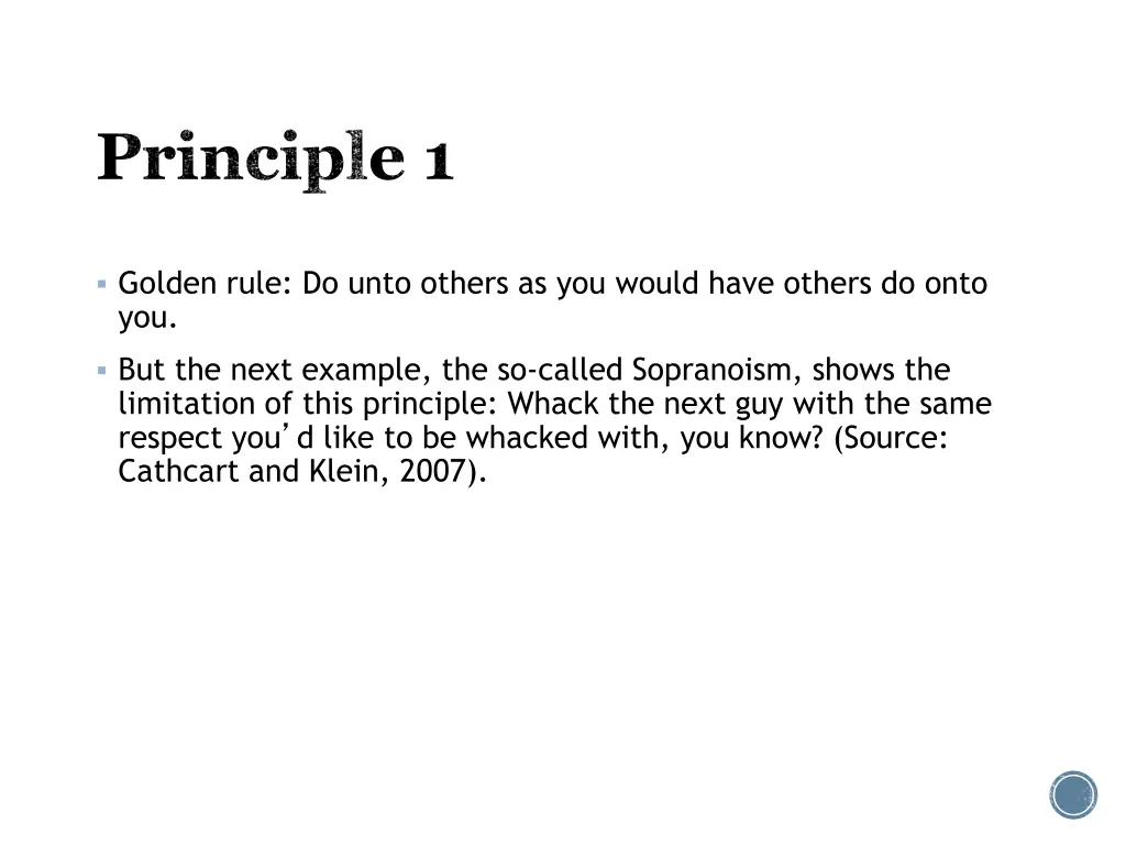 principle 1