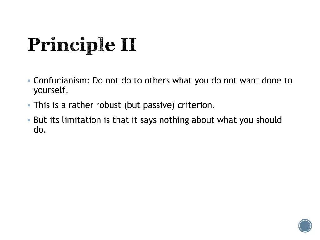 principle ii