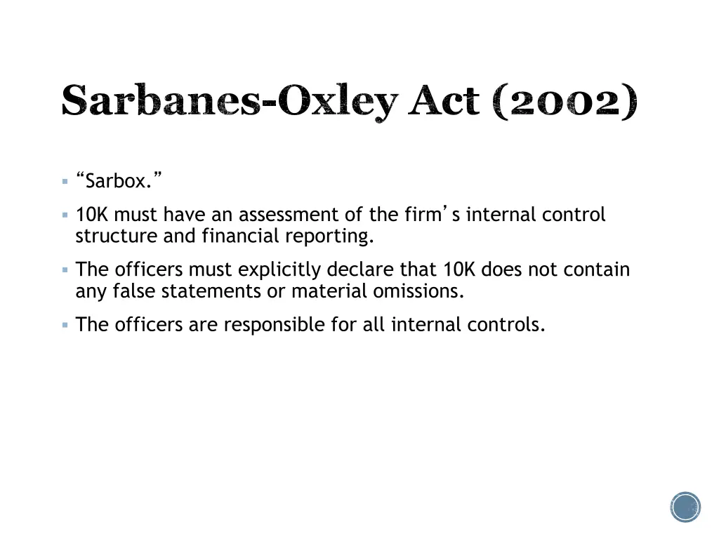 sarbanes oxley act 2002