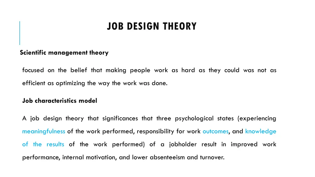 job design theory