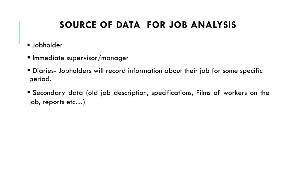 source of data for job analysis