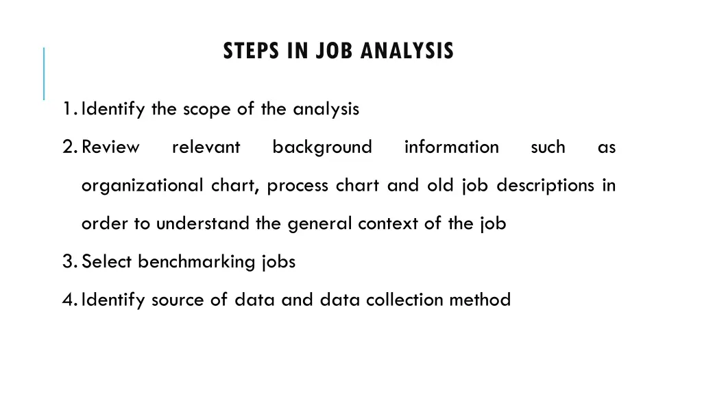 steps in job analysis