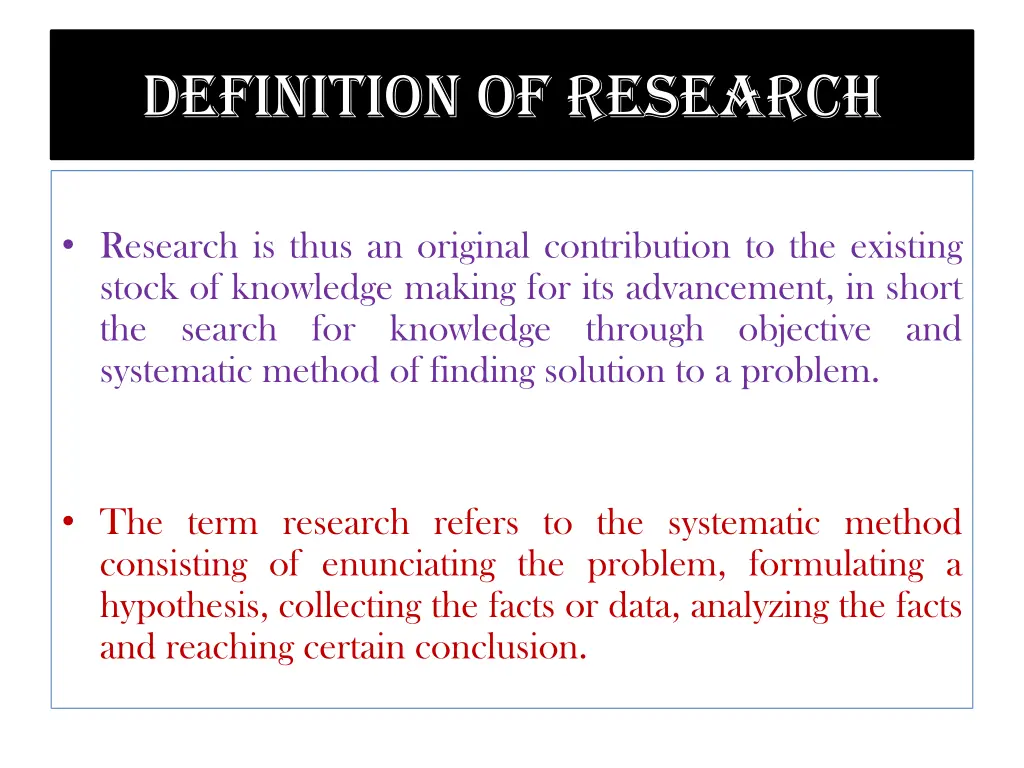 definition of research 1